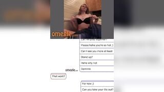 Omegle Blonde Convinced Takes Tits Out For Me