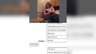 Omegle Blonde Convinced Takes Tits Out For Me