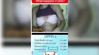 Sexy teen plays The Omegle Game