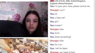 Submissive Boy Cums For Sexy Teen Girl On Omegle