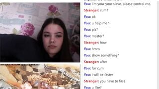 Submissive Boy Cums For Sexy Teen Girl On Omegle