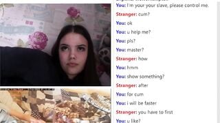 Submissive Boy Cums For Sexy Teen Girl On Omegle