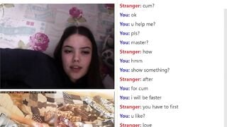 Submissive Boy Cums For Sexy Teen Girl On Omegle