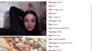 Submissive Boy Cums For Sexy Teen Girl On Omegle