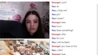 Submissive Boy Cums For Sexy Teen Girl On Omegle