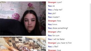 Submissive Boy Cums For Sexy Teen Girl On Omegle