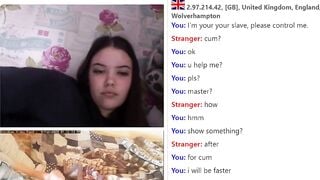 Submissive Boy Cums For Sexy Teen Girl On Omegle