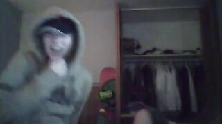 Two blonde teens twerk