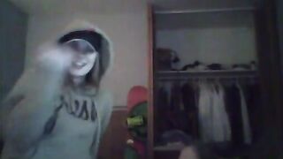Two blonde teens twerk
