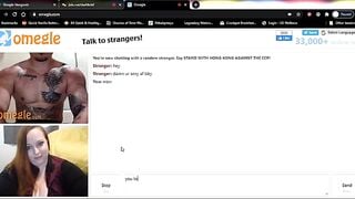 Making Tattoo Hottie Cum on Omegle