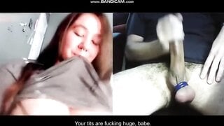 Omegle BBW Chick With 46DD Tits Helps A Guy Cum