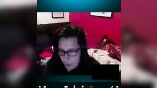 Huge Cumshot Reaction on Skype