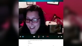 Huge Cumshot Reaction on Skype