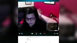 Huge Cumshot Reaction on Skype