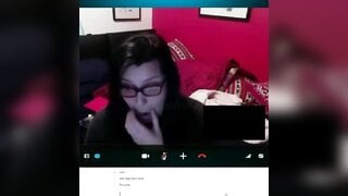 Huge Cumshot Reaction on Skype