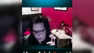 Huge Cumshot Reaction on Skype