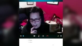 Huge Cumshot Reaction on Skype