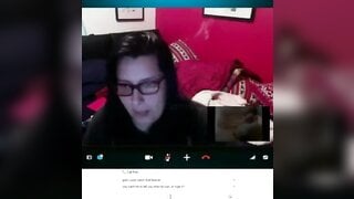 Huge Cumshot Reaction on Skype