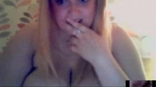 BBW Skype Cumshot Reaction