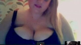 BBW Skype Cumshot Reaction
