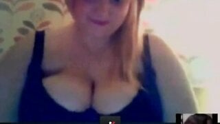 BBW Skype Cumshot Reaction