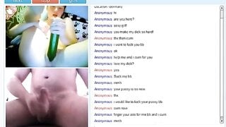 Teen from Germany with Cucumber