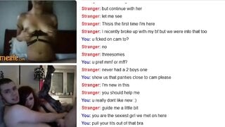 Hot Girl Cums with Couple on Omegle