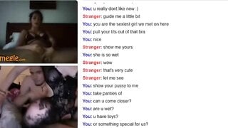 Hot Girl Cums with Couple on Omegle