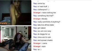Hot Girl Cums with Couple on Omegle