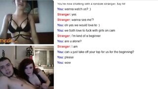 Hot Girl Cums with Couple on Omegle