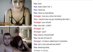 Hot Girl Cums with Couple on Omegle