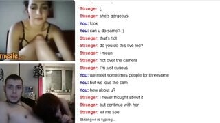 Hot Girl Cums with Couple on Omegle