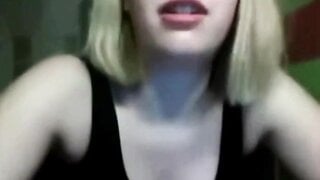 German Blonde Cumming on Skype