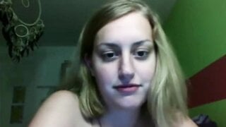 German Blonde Cumming on Skype