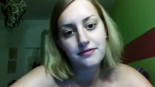German Blonde Cumming on Skype