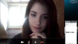 Cute Girl On Skype
