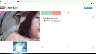 Brazilian shy teen shows her tit