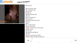 Omegle Slut does as told