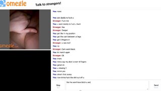 Omegle Slut does as told