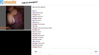 Omegle Slut does as told