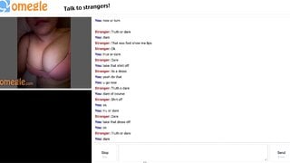 Omegle Slut does as told