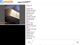 Omegle Slut does as told
