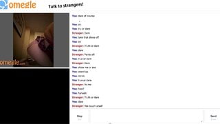 Omegle Slut does as told