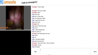 Omegle Slut does as told