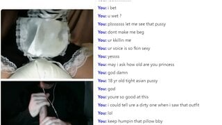 Asian plays with me and makes me cum huge load with sound