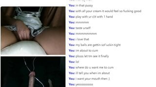 Asian plays with me and makes me cum huge load with sound