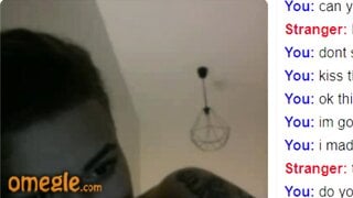 Omegle Pierced Tattooed Punk Plays with a Rainbow Plastic Dick