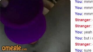 Omegle Pierced Tattooed Punk Plays with a Rainbow Plastic Dick