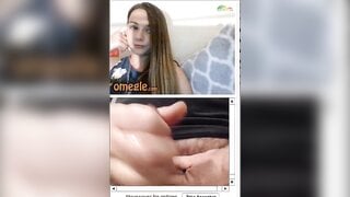 Omegle Teen Says I Won't Show, But Watches Cumshot