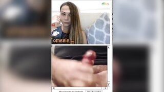 Omegle Teen Says I Won't Show, But Watches Cumshot